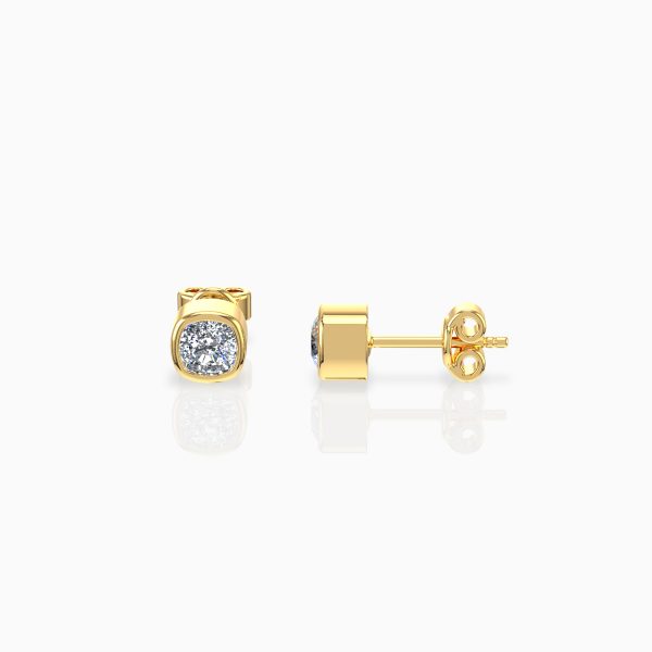Bezel-Set Diamond Studs