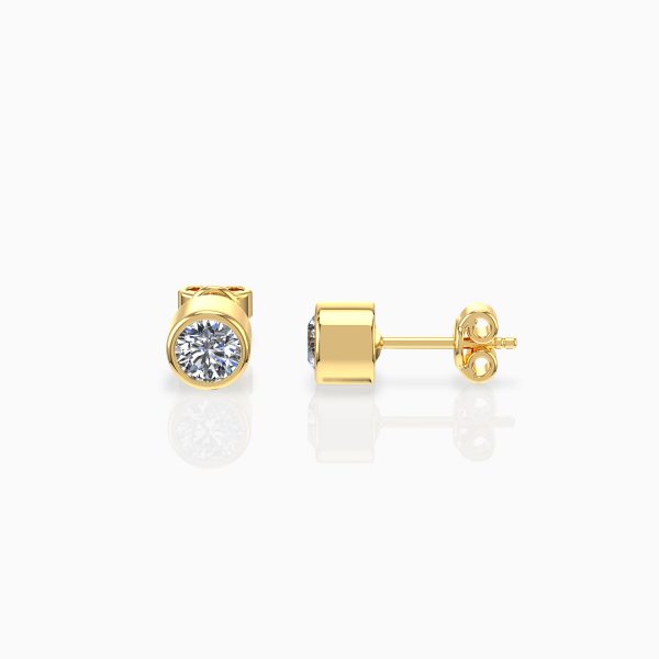 Bezel-Set Diamond Studs