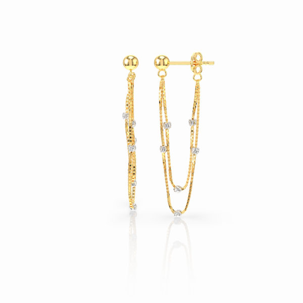 Two-Tone Dangling Earrings