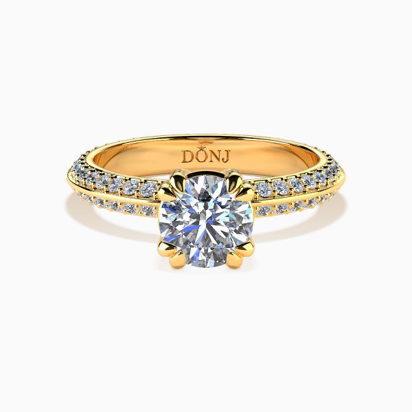Knife-Edge Six-Prong Solitaire Engagement Ring