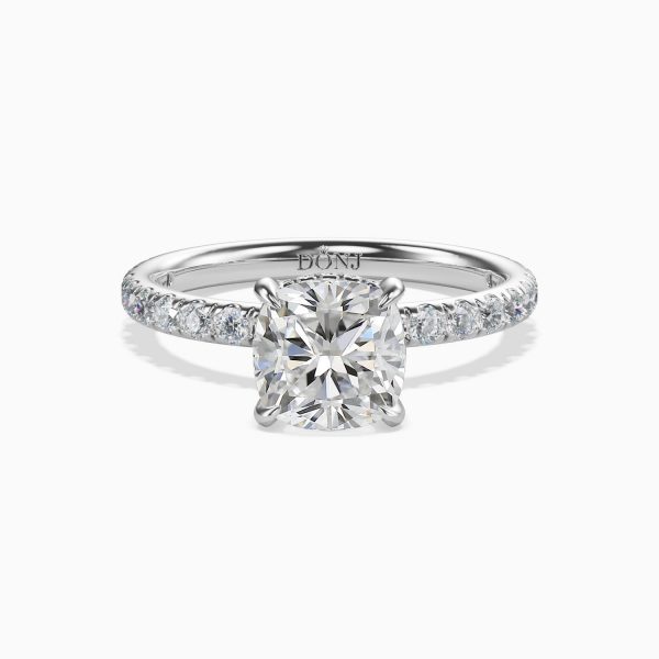 Petite Iced Solitaire Engagement Ring