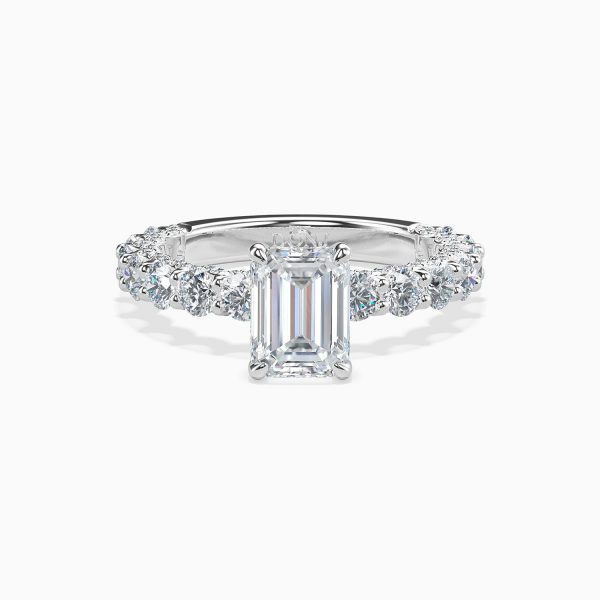 Shared Prong Crown Engagement Ring
