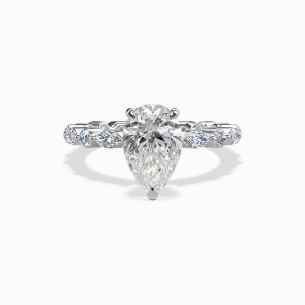 Marquise Round Engagement Ring