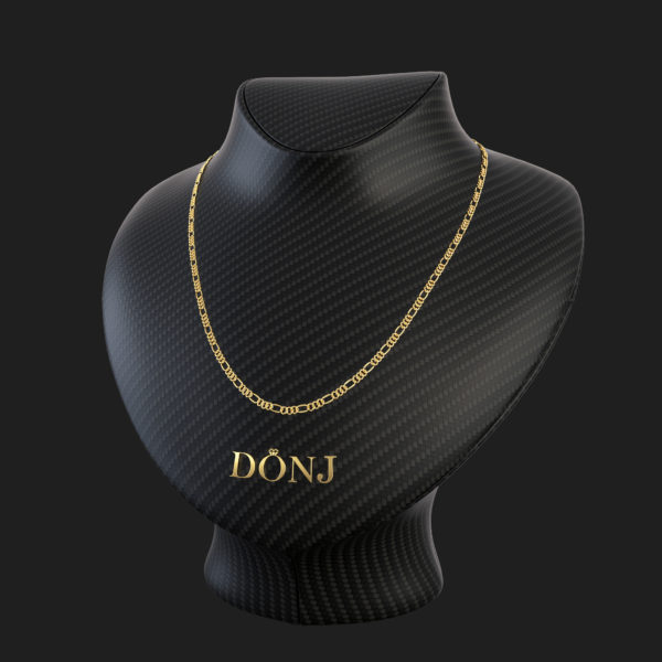 Baby Figaro Chain - Solid Yellow Gold (1.9mm, 2.7mm, 3.7mm)