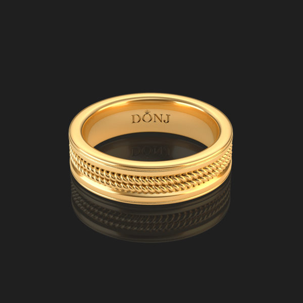 Square Band with Double Rope Inlay