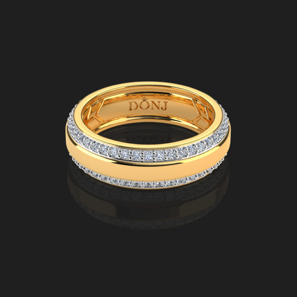 Double Row Diamond Wedding Ring