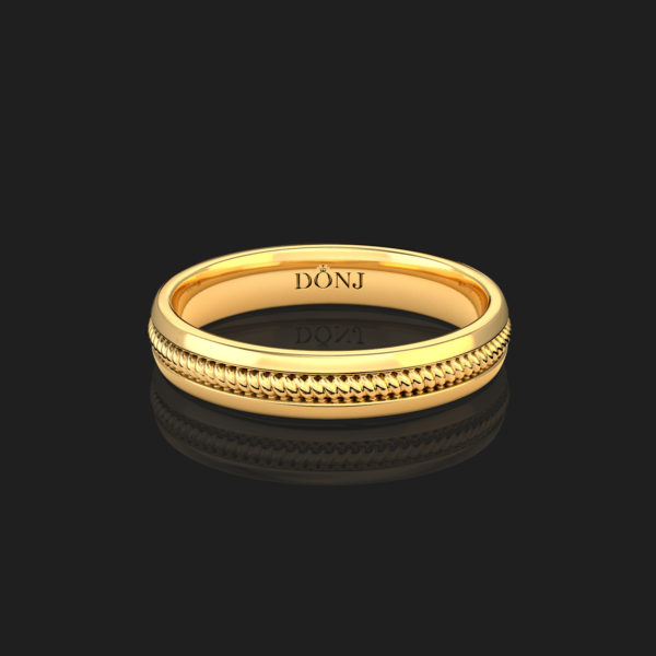 Rope Inlay Wedding Band